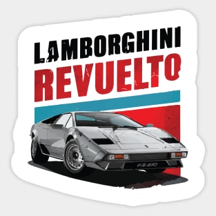 Lamborghini Revuelto Vintage Car Sticker